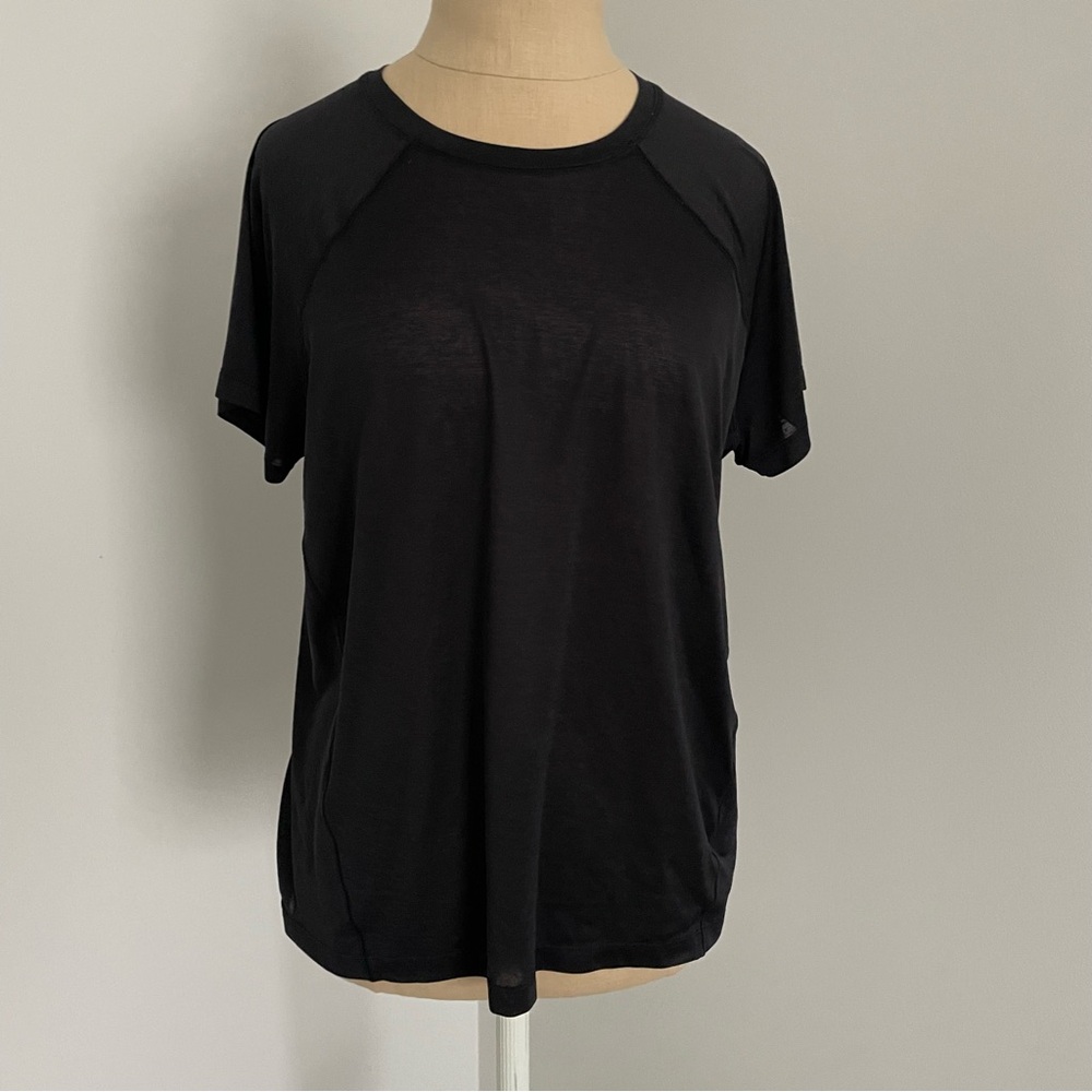 Sheer Black Athleta Short Sleeve Shirt